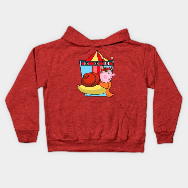 Brian the Snail - Magic Roundabout Kids Hoodie by Dark_Inks